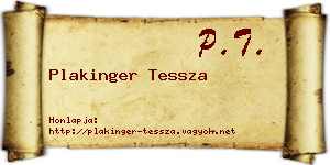 Plakinger Tessza névjegykártya